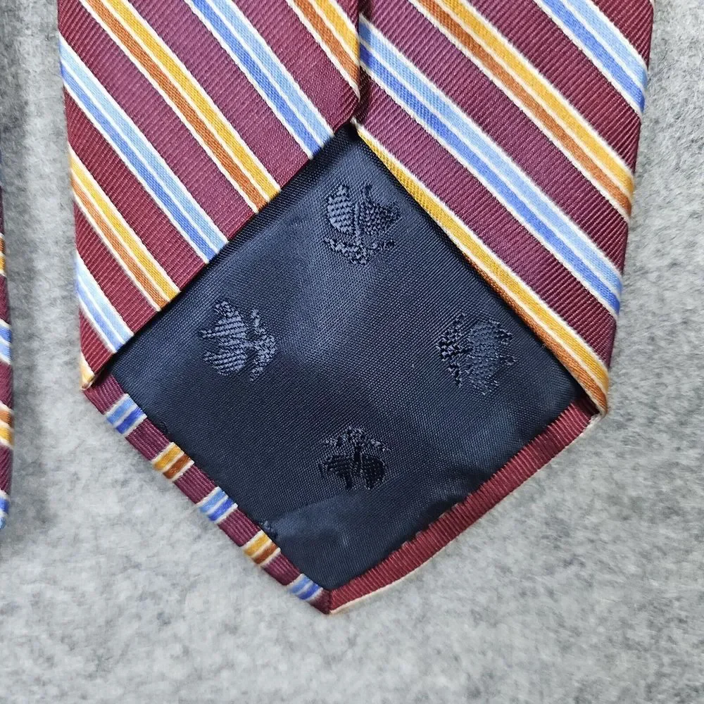 Brooks Brothers Irregular Silk Neck Tie Multicolred Diagonal Stripes Repp 60x3.5